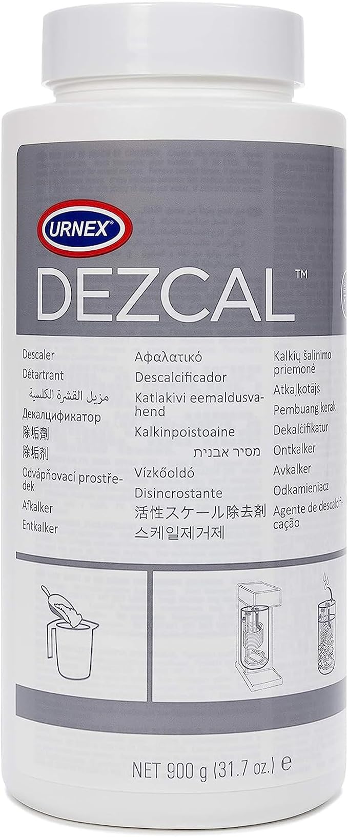 Urnex Dezcal Coffee and Espresso Machine Descaler (900g)