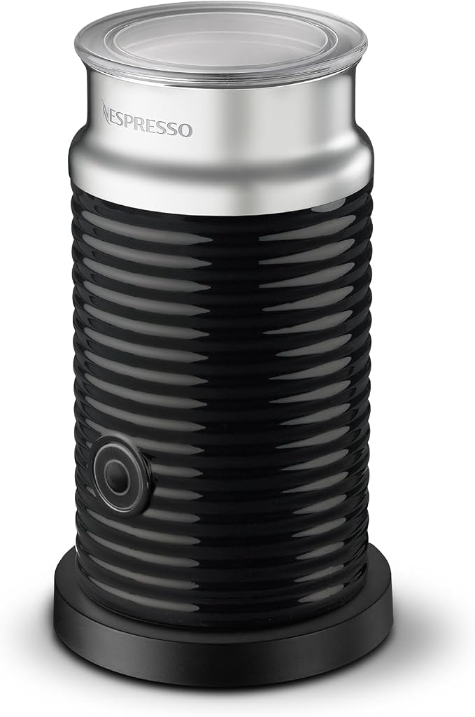 Nespresso Aeroccino 3 Milk Frother, Black, Steel