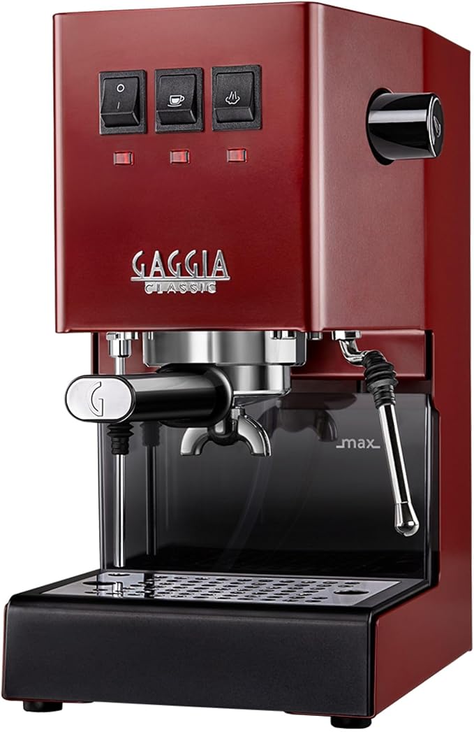 Gaggia RI9380/47 Classic Pro Espresso Machine,1.3liters, Cherry Red