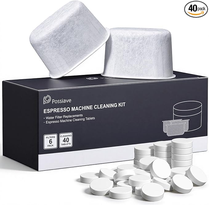possiave 40 Espresso Cleaning Tablets and 6 Water Filters for Breville