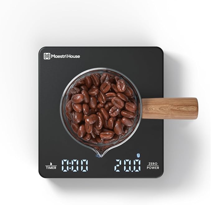 Maestri House S1 Mini Espresso Coffee Scale with Timer, 2kg/0.1g