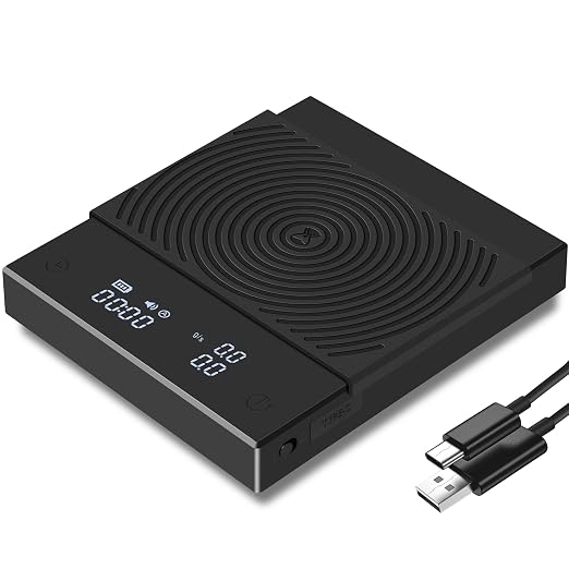 TIMEMORE Black Mirror Basic 2 Coffee Scale with Timer, 2kg/0.1g High Precision Kitchen Sca