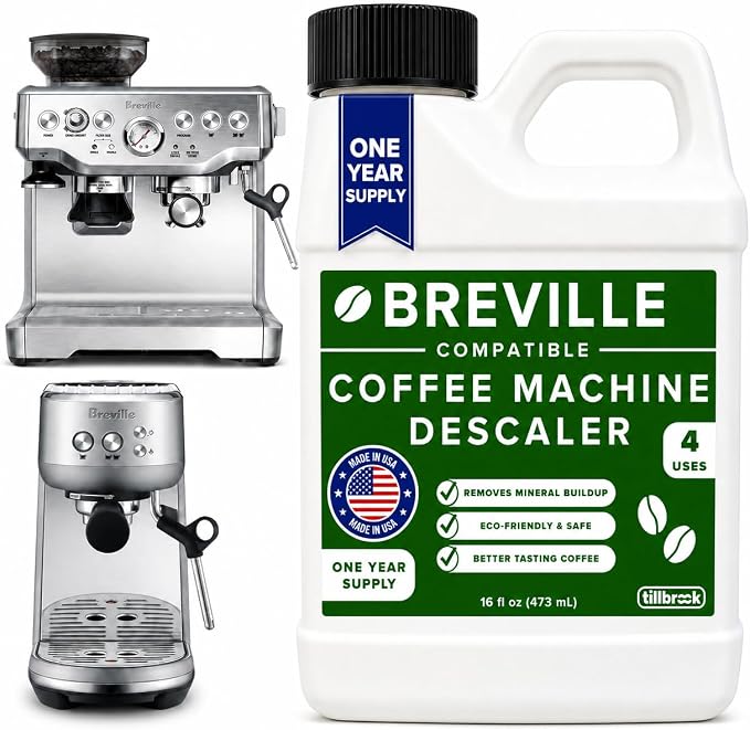 Breville Espresso Machine Compatible Descaler, 4 Uses, 1 Year Supply