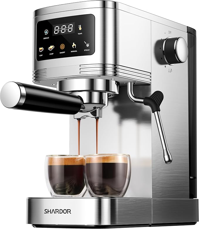 SHARDOR Espresso Machine 20 Bar, Professional Espresso Machine with Milk Frother and Touch