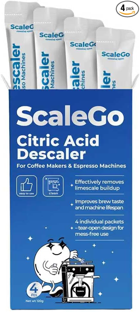 4 Use Coffee Machine Cleaner & Descaler, Removes Limescale